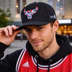 Chicago Bulls Snapback – Melonwear | Black Multi-Color Logo | BMO Side Patch